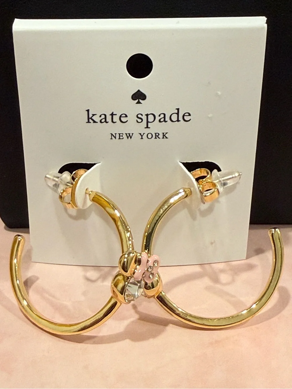 kate spade |♠️| Gold Plated Minnie Mouse Hoop Earrings | Medium